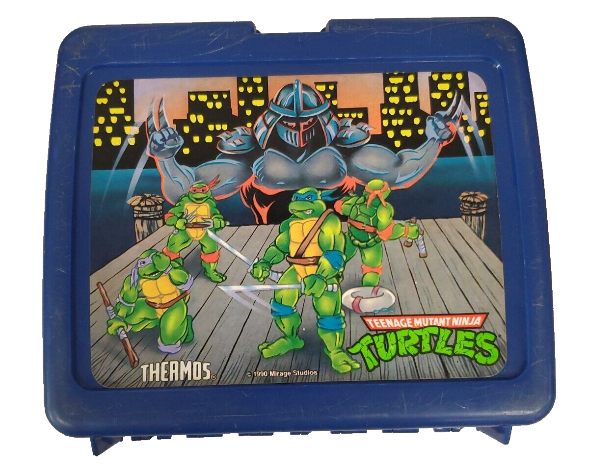 VINTAGE 1990 TMNT Plastic Lunchbox / No Thermos