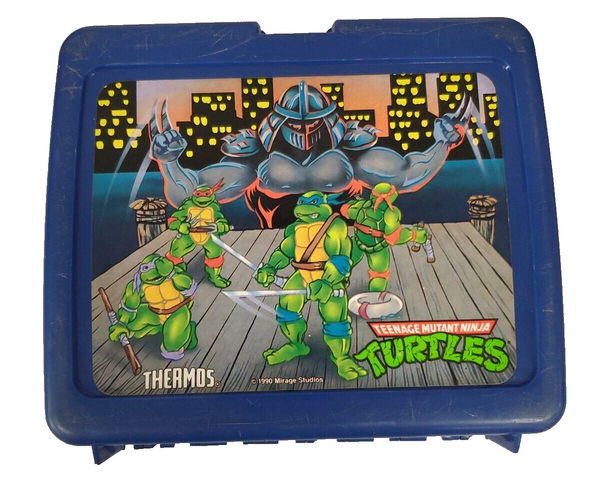 VINTAGE 1990 TMNT Plastic Lunchbox / No Thermos