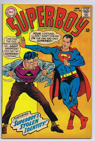 Superboy #144 ORIGINAL Vintage 1967 DC Comics  