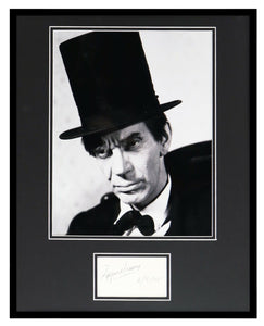 Raymond Massey Signed Framed 16x20 Photo Display as Abe Lincoln