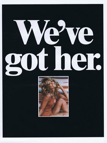 Farrah Fawcett 1978 Poster ORIGINAL Vintage 9x12 Industry Advertisement