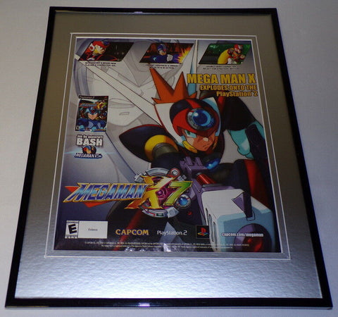 Mega Man X7 2003 PS2 Framed 11x14 ORIGINAL Vintage Advertisement