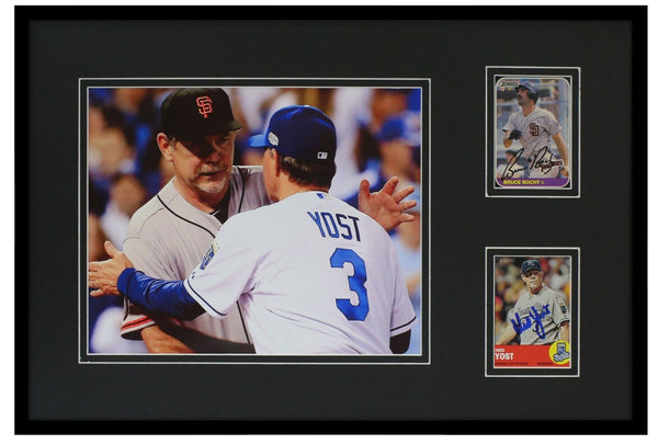 Ned Yost & Bruce Bochy Dual Signed Framed 12x18 Photo Display Royals Giants