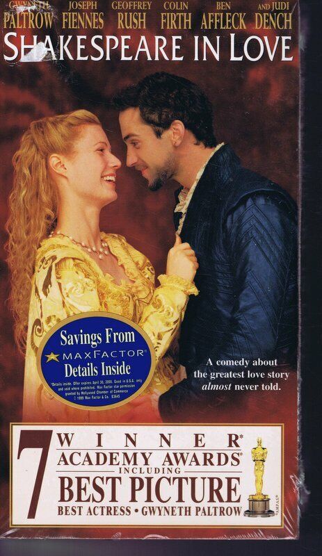 Shakespeare in Love VINTAGE SEALED VHS Cassette Gwyneth Paltrow Ben Affleck