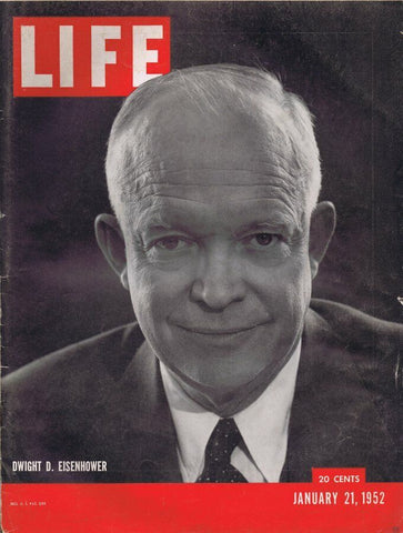 ORIGINAL Vintage Life Magazine January 21 1952 Dwight Eisenhower