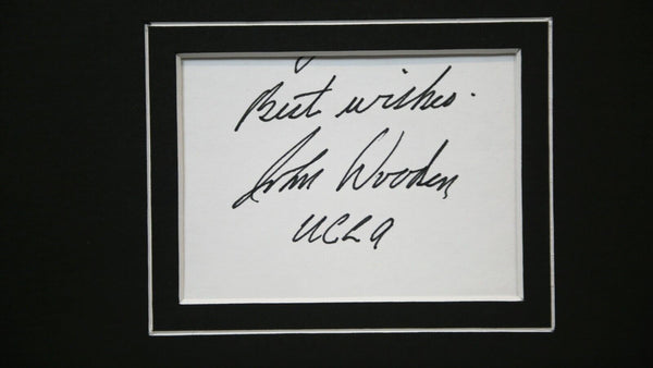 Coach John Wooden Signed Framed 11x14 Photo Display UCLA