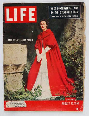 ORIGINAL Vintage Life Magazine Aug 10 1953 w/ Chesterfield Ad on Back