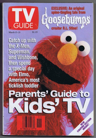 ORIGINAL Vintage TV Guide March 15, 1997 No Label Sesame Street Elmo