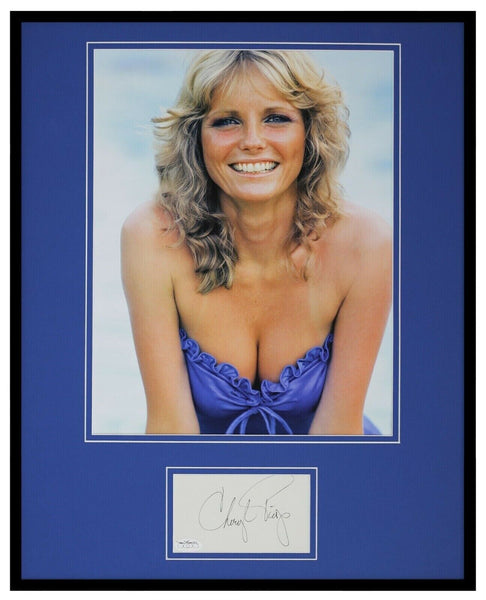 Cheryl Tiegs Signed Framed 16x20 Photo Display JSA