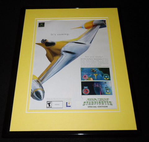 Star Wars Starfighter 2002 XBox Framed 11x14 ORIGINAL Advertisement 