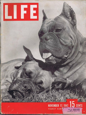 ORIGINAL Vintage Life Magazine November 17 1947 Boxers