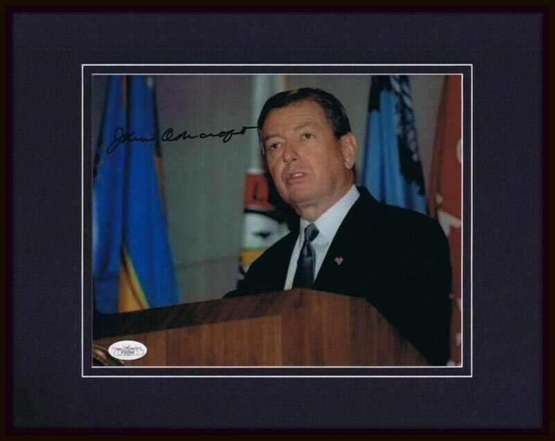 John Ashcroft Signed Framed 11x14 Photo Display JSA 