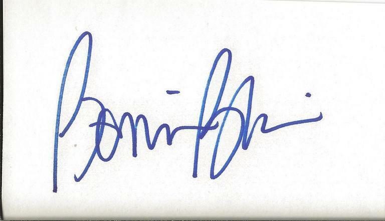 Bonnie Blair Signed 3x5 Index Card Olympian