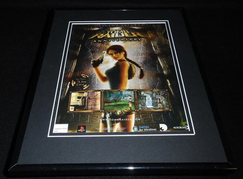 Tomb Raider Anniversary 2007 PS2 Framed 11x14 ORIGINAL Vintage Advertisement 