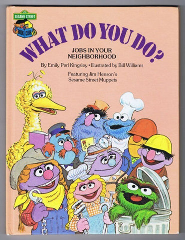 ORIGINAL Vintage 1981 Sesame Street What Do You Do Hardcover Book  