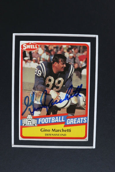 Gino Marchetti Signed Framed 16x20 Photo Display Colts