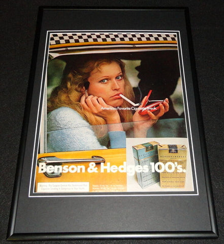 1972 Benson & Hedges Cigarettes Framed 12x18 ORIGINAL Advertisement