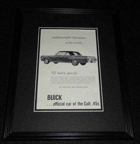 1963 Buick Special / Houston Colts .45s Framed 11x14 ORIGINAL Advertisement