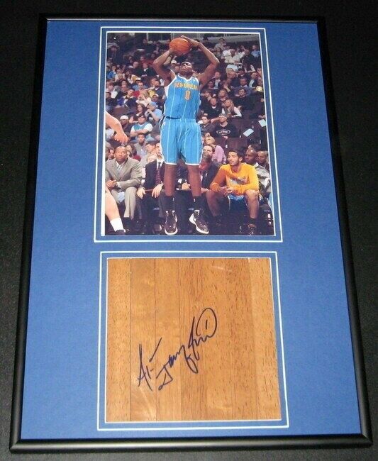 Al-Farouq Aminu Signed Framed 12x18 Floorboard + Photo Display Pelicans