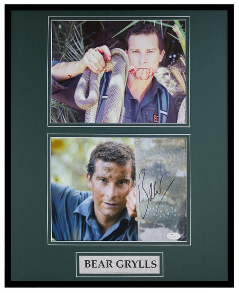 Bear Grylls Signed Framed 16x20 Photo Display JSA Man vs Wild