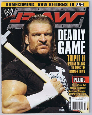 ORIGINAL Vintage November 2005 Raw Magazine Triple H