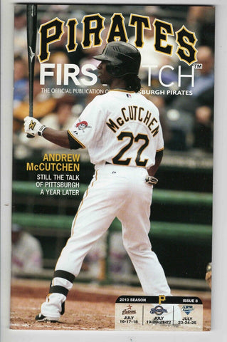 2010 Pittsburgh Pirates First Pitch Program Andrew McCutchen