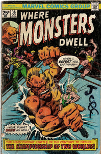 Where Monsters Dwell #38 VINTAGE 1975 Marvel Comics