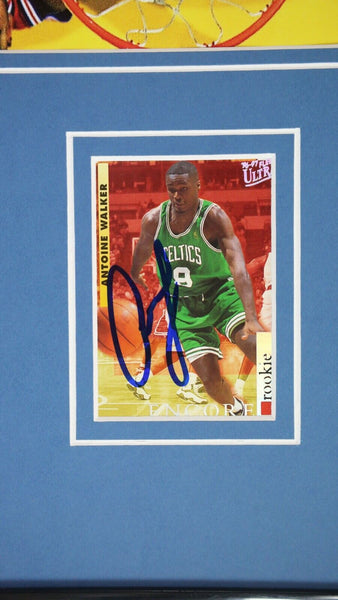 Antoine Walker Signed Framed 16x20 Ultra Rookie Card + Photo Display Kentucky