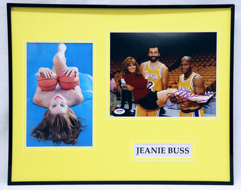 Jeanie Buss Signed Framed 16x20 Photo Set PSA/DNA Lakers