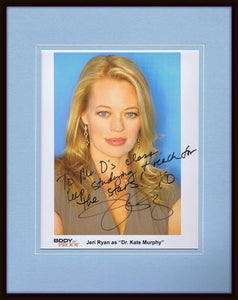 Jeri Ryan Signed Framed 11x14 Photo Display w/ Extensive Inscription to School