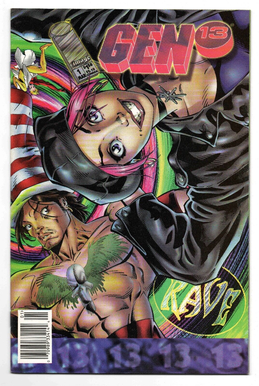 Gen 13 Rave #1 VINTAGE 1995 Image Comics GGA JSC J Scott Campbell