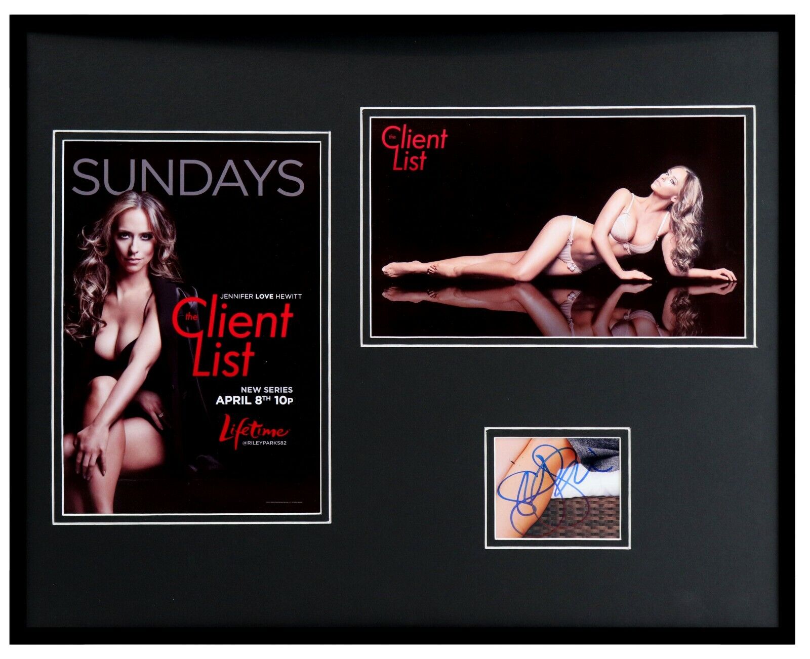 Jennifer Love Hewitt Signed Framed 16x20 Lingerie Photo Display The Client List 