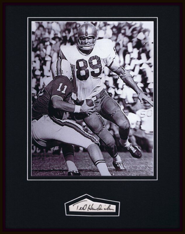 Ted Hendricks Signed Framed 11x14 Photo Display JSA Raiders