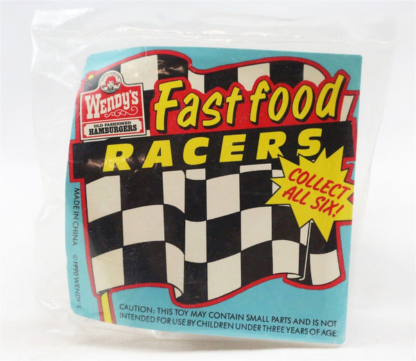 VINTAGE SEALED 1990 Wendy's Restaurant Hamburger Fast Food Racers 