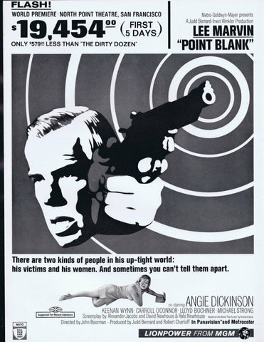 Point Blank 1967 ORIGINAL Vintage 9x12 Industry Ad Lee Marvin Angie Dickinson