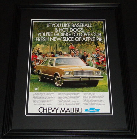 1978 Chevy Malibu Framed 11x14 ORIGINAL Vintage Advertisement