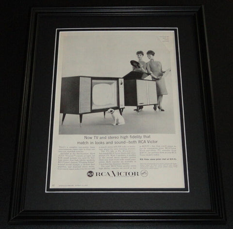 1959 RCA Victor TV 11x14 Framed ORIGINAL Vintage Advertisement Poster 