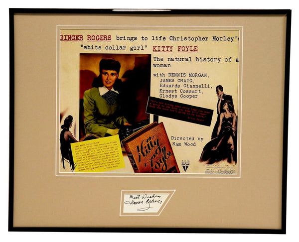 James Craig Signed Framed 16x20 Kitty Foyle Poster Display JSA 