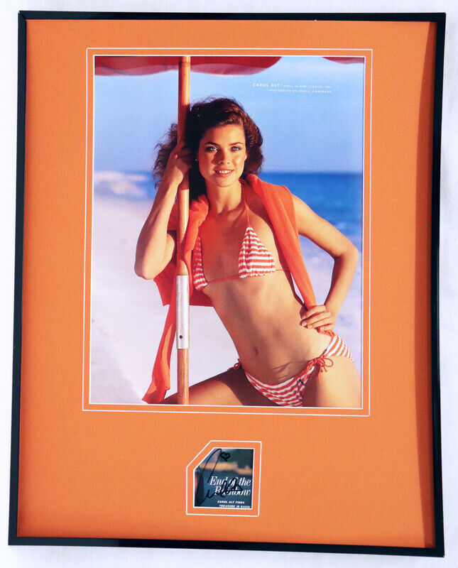 Carol Alt Signed Framed 16x20 Bikini Photo Poster Display 