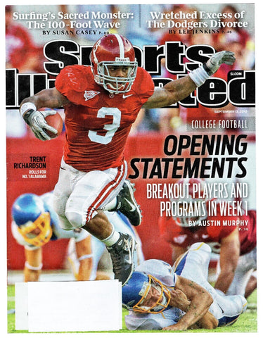 VINTAGE Sep 13 2010 Sports Illustrated Magazine Trent Richardson Alabama