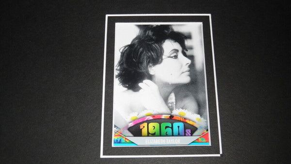 Elizabeth Taylor 11x17 Framed ORIGINAL Topps Card & Photo Display