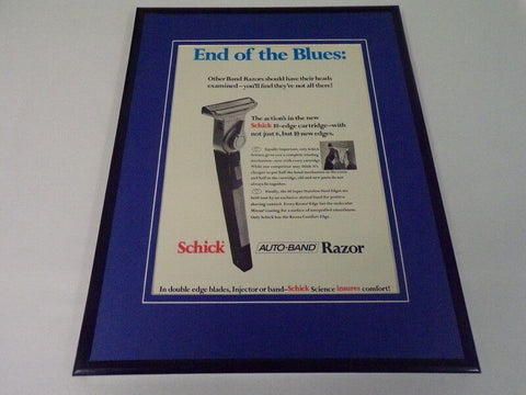 1967 Schick Razors Served Framed ORIGINAL Vintage Advertisement