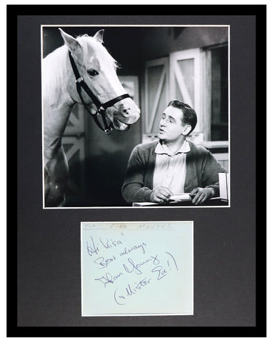 Alan Young Signed Framed 11x14 Photo Display Mr Ed Inscription