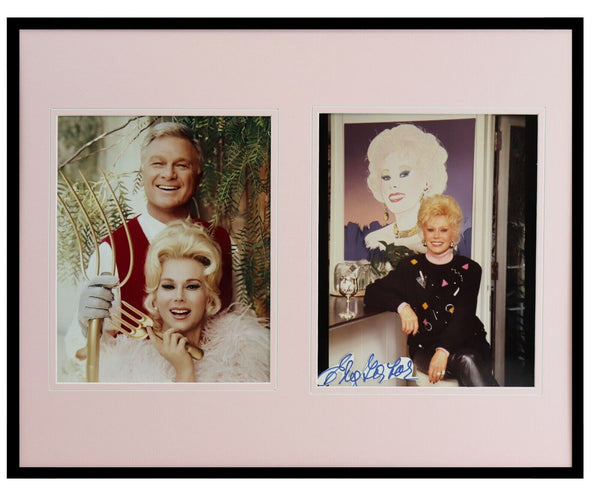 Eva Gabor Signed Framed 16x20 Photo Set JSA Green Acres w/ Eddie Albert