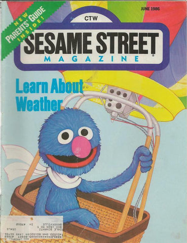 ORIGINAL Vintage Sesame Street Magazine June 1986 Grover Cover