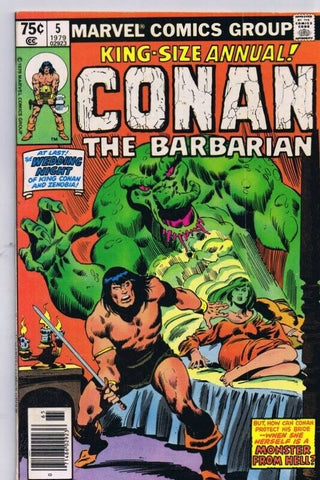 Conan the Barbarian Annual #5 ORIGINAL Vintage 1979 Marvel Comics 