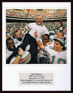 Don Shula 300th Career Victory Framed 11x14 Photo Display Dolphins