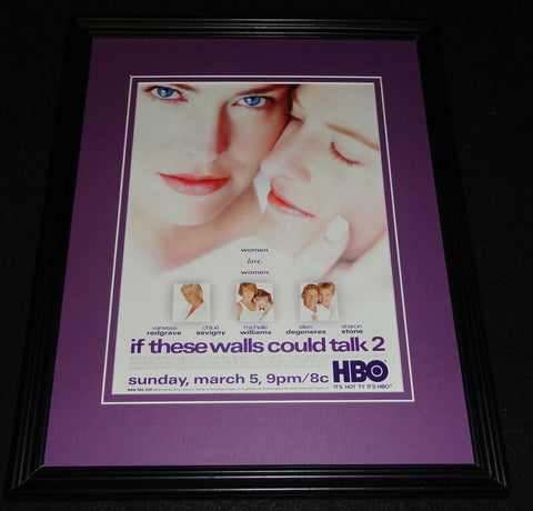 If These Walls Could Talk 2 2000 HBO Framed 11x14 ORIGINAL Advertisement