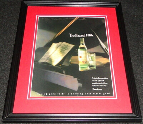 1989 Bacardi Rum Framed 11x14 ORIGINAL Advertisement