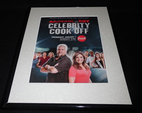 Rachael vs Guy Fieri Celebrity Cook Off Framed ORIGINAL 11x14 Advertisement 